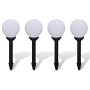 Lámparas de camino de jardín 4 uds LED 15 cm con pincho de vidaXL, Iluminación de exterior - Ref: Foro24-40863, Precio: 49,08...