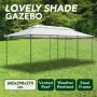 Cenador 600x298x270 cm blanco 180g/m² de vidaXL, Carpas y cenadores - Ref: Foro24-310072, Precio: 320,86 €, Descuento: %