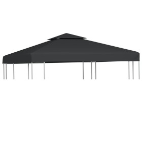 Pavillon-Ersatzbezug 310 g/m² dunkelgrau 3x3 m von vidaXL, Abdeckungen für Zelte und Pavillons - Ref: Foro24-40878, Preis: 40...