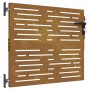 Puerta de jardín acero corten diseño cuadrado 85x100 cm