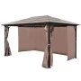 Gazebo with brown aluminum curtain 400 x 300 cm by vidaXL, Tents and gazebos - Ref: Foro24-41626, Price: 682,67 €, Discount: %