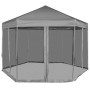 Hexagonal pop-up tent with 6 side walls gray 3.6x3.1 m by vidaXL, Tents and gazebos - Ref: Foro24-42111, Price: 177,92 €, Dis...