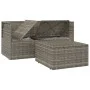 3-piece garden furniture set with gray synthetic rattan cushions by vidaXL, Outdoor sofas - Ref: Foro24-318675, Price: 282,33...