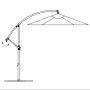 Ampelschirm 3 m grün von vidaXL, Sonnenschirme - Ref: Foro24-42200, Preis: 93,35 €, Rabatt: %