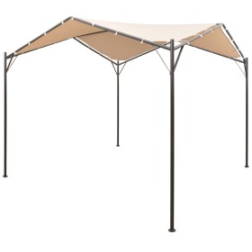 Beigefarbenes Stahlpavillonzelt 3x3 m von vidaXL, Zelte und Pavillons - Ref: Foro24-43168, Preis: 198,75 €, Rabatt: %