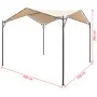 Beigefarbenes Stahlpavillonzelt 3x3 m von vidaXL, Zelte und Pavillons - Ref: Foro24-43168, Preis: 195,09 €, Rabatt: %