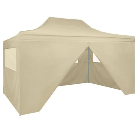 Pop-up folding tent with 4 walls 3x4.5 m cream white by vidaXL, Tents and gazebos - Ref: Foro24-42513, Price: 171,54 €, Disco...