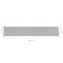 Toldo lateral retráctil de jardín gris 117x600 cm de vidaXL, Sombrillas - Ref: Foro24-317950, Precio: 102,61 €, Descuento: %