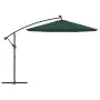 Hanging umbrella with LED lights and metal pole 300 cm green by vidaXL, Umbrellas - Ref: Foro24-42969, Price: 158,26 €, Disco...