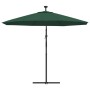 Hängeschirm mit LED-Leuchten und Metallstange 300 cm grün von vidaXL, Sonnenschirme - Ref: Foro24-42969, Preis: 139,86 €, Rab...