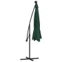 Hanging umbrella with LED lights and metal pole 300 cm green by vidaXL, Umbrellas - Ref: Foro24-42969, Price: 158,26 €, Disco...