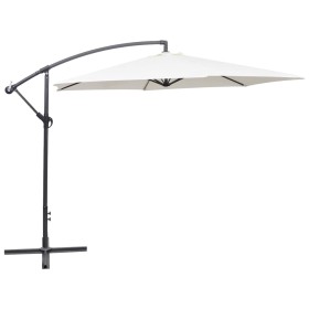 Cantilever parasol 3 m sand white by vidaXL, Umbrellas - Ref: Foro24-42202, Price: 114,53 €, Discount: %