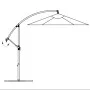 Ampelschirm 3 m sandweiß von vidaXL, Sonnenschirme - Ref: Foro24-42202, Preis: 112,76 €, Rabatt: %
