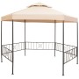 Hexagonal beige garden pergola/gazebo 323x265 cm by vidaXL, Tents and gazebos - Ref: Foro24-43165, Price: 228,41 €, Discount: %