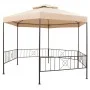Hexagonal beige garden pergola/gazebo 323x265 cm by vidaXL, Tents and gazebos - Ref: Foro24-43165, Price: 224,77 €, Discount: %