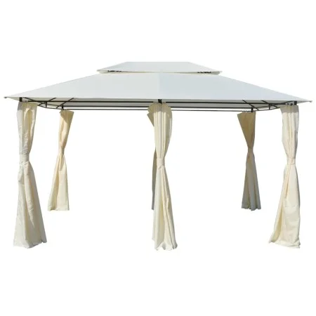 Garden gazebo with white curtains 4x3 m by vidaXL, Tents and gazebos - Ref: Foro24-43216, Price: 259,70 €, Discount: %