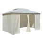 Gartenzelt mit weißen Vorhängen 4x3 m von vidaXL, Zelte und Pavillons - Ref: Foro24-43216, Preis: 393,30 €, Rabatt: %