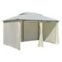 Garden gazebo with white curtains 4x3 m by vidaXL, Tents and gazebos - Ref: Foro24-43216, Price: 259,70 €, Discount: %
