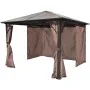 Gazebo with brown aluminum curtain 300 x 300 cm by vidaXL, Tents and gazebos - Ref: Foro24-41625, Price: 563,65 €, Discount: %