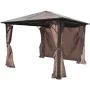 Gazebo with brown aluminum curtain 300 x 300 cm by vidaXL, Tents and gazebos - Ref: Foro24-41625, Price: 563,65 €, Discount: %