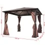 Gazebo with brown aluminum curtain 300 x 300 cm by vidaXL, Tents and gazebos - Ref: Foro24-41625, Price: 563,65 €, Discount: %