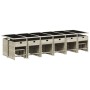 Set comedor jardín y cojines 17 pzas ratán sintético gris claro