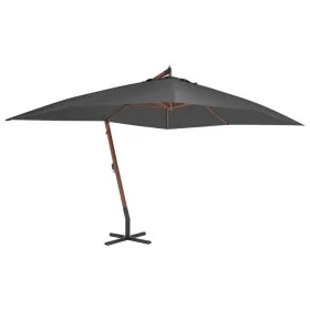 Cantilever side umbrella with gray wooden pole 400x300 cm by vidaXL, Umbrellas - Ref: Foro24-44491, Price: 208,88 €, Discount: %