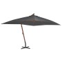 Cantilever side umbrella with gray wooden pole 400x300 cm by vidaXL, Umbrellas - Ref: Foro24-44491, Price: 213,26 €, Discount: %