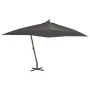 Cantilever side umbrella with gray wooden pole 400x300 cm by vidaXL, Umbrellas - Ref: Foro24-44491, Price: 208,88 €, Discount: %