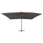 Cantilever side umbrella with gray wooden pole 400x300 cm by vidaXL, Umbrellas - Ref: Foro24-44491, Price: 213,26 €, Discount: %
