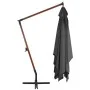 Cantilever side umbrella with gray wooden pole 400x300 cm by vidaXL, Umbrellas - Ref: Foro24-44491, Price: 208,88 €, Discount: %
