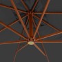 Cantilever side umbrella with gray wooden pole 400x300 cm by vidaXL, Umbrellas - Ref: Foro24-44491, Price: 213,26 €, Discount: %