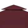 Gazebo canopy 2 levels 310 g/m² 3x3 m burgundy by vidaXL, Covers for tents and gazebos - Ref: Foro24-44757, Price: 51,73 €, D...