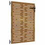 Puerta de jardín acero corten diseño cuadrado 85x150 cm