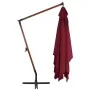 Cantilever side umbrella with red wine wooden pole 400x300 cm by vidaXL, Umbrellas - Ref: Foro24-44493, Price: 203,30 €, Disc...