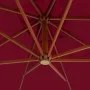 Cantilever side umbrella with red wine wooden pole 400x300 cm by vidaXL, Umbrellas - Ref: Foro24-44493, Price: 203,30 €, Disc...