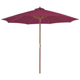 Gartenschirm mit Holzstange 300 cm Burgunderrot von vidaXL, Sonnenschirme - Ref: Foro24-44497, Preis: 94,59 €, Rabatt: %