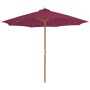 Sombrilla de jardín con palo de madera 300 cm burdeos de vidaXL, Sombrillas - Ref: Foro24-44497, Precio: 94,45 €, Descuento: %