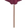 Gartenschirm mit Holzstange 300 cm Burgunderrot von vidaXL, Sonnenschirme - Ref: Foro24-44497, Preis: 94,59 €, Rabatt: %