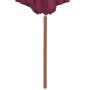 Sombrilla de jardín con palo de madera 300 cm burdeos de vidaXL, Sombrillas - Ref: Foro24-44497, Precio: 94,45 €, Descuento: %