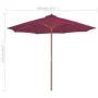 Gartenschirm mit Holzstange 300 cm Burgunderrot von vidaXL, Sonnenschirme - Ref: Foro24-44497, Preis: 94,59 €, Rabatt: %