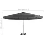Garden umbrella with anthracite gray aluminum pole 500 cm by vidaXL, Umbrellas - Ref: Foro24-44474, Price: 244,58 €, Discount: %