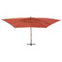 Sombrilla lateral voladiza poste de madera terracota 400x300 cm de vidaXL, Sombrillas - Ref: Foro24-44494, Precio: 290,98 €, ...