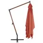 Terracotta wooden pole cantilever side umbrella 400x300 cm by vidaXL, Umbrellas - Ref: Foro24-44494, Price: 169,16 €, Discoun...