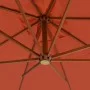 Terracotta wooden pole cantilever side umbrella 400x300 cm by vidaXL, Umbrellas - Ref: Foro24-44494, Price: 169,16 €, Discoun...