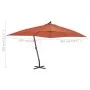 Terracotta wooden pole cantilever side umbrella 400x300 cm by vidaXL, Umbrellas - Ref: Foro24-44494, Price: 169,16 €, Discoun...