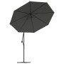 Cantilever umbrella with LED lights and steel post 300 cm anthracite by vidaXL, Umbrellas - Ref: Foro24-44521, Price: 144,33 ...