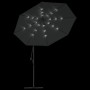 Cantilever umbrella with LED lights and steel post 300 cm anthracite by vidaXL, Umbrellas - Ref: Foro24-44521, Price: 144,33 ...