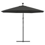 Cantilever umbrella with LED lights and steel post 300 cm anthracite by vidaXL, Umbrellas - Ref: Foro24-44521, Price: 144,33 ...