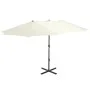 Gartenschirm mit Aluminiumstange 460x270 cm sand von vidaXL, Sonnenschirme - Ref: Foro24-44868, Preis: 159,31 €, Rabatt: %